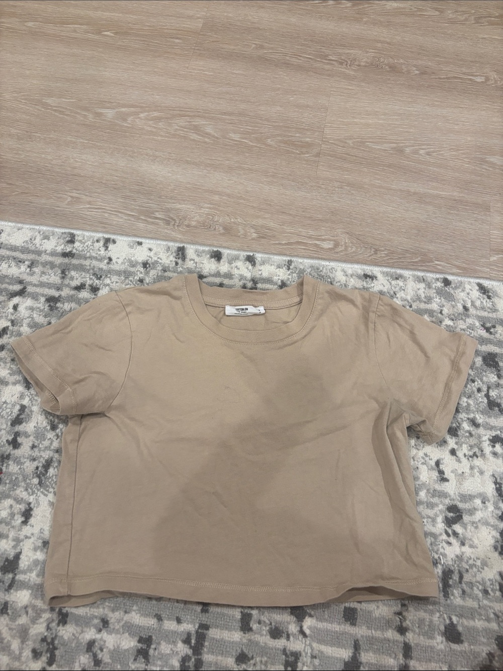 Women's Short-Sleeve Crewneck Tee in Beige